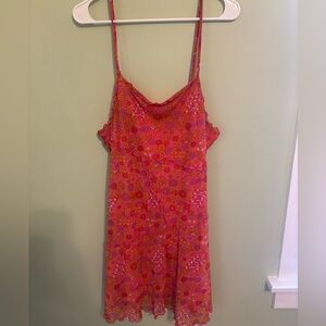 Wild Fable Vibrant Pink Floral Dress Size L